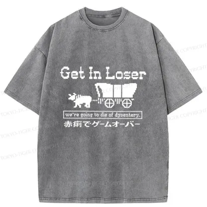Tokyo-Tiger Died Of Dysentery Washed T-Shirt