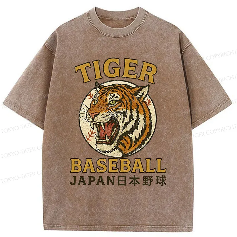 Tokyo-Tiger Osaka Japan Baseball Team Washed T-Shirt