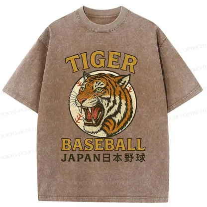 Tokyo-Tiger Osaka Japan Baseball Team Washed T-Shirt