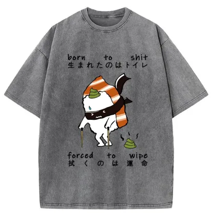 Tokyo-Tiger Sushi Forced To Wipe Washed T-Shirt