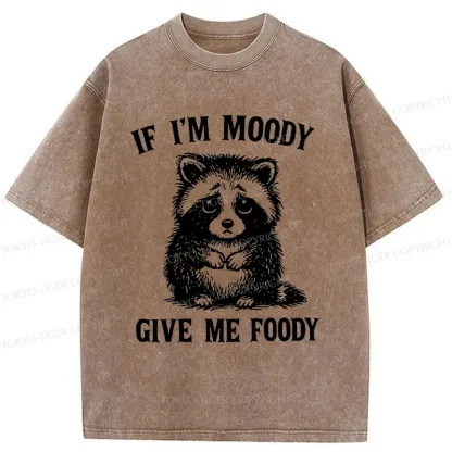 Tokyo-Tiger Raccoons Waiting To Be Fed Washed T-Shirt