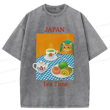 Tokyo-Tiger Japanese Afternoon Tea Washed T-Shirt