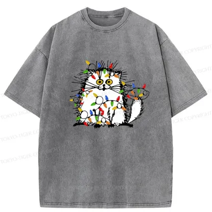 Tokyo-Tiger Kitten Is Entangled Washed T-Shirt