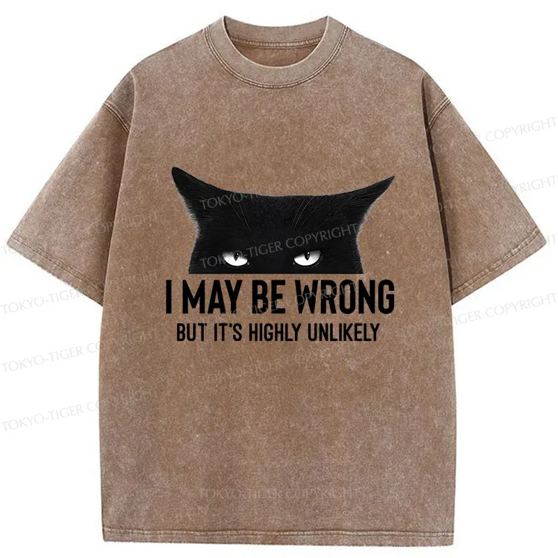 Tokyo-Tiger Cat Can Do No Wrong Washed T-Shirt
