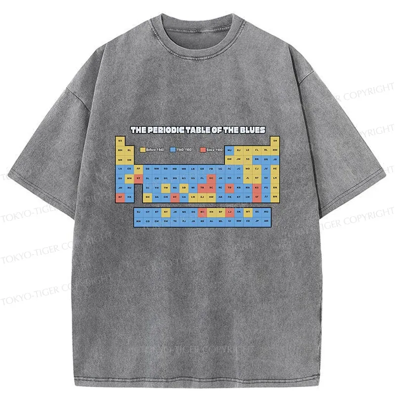 Tokyo-Tiger Blues Singer Element Table Washed T-Shirt