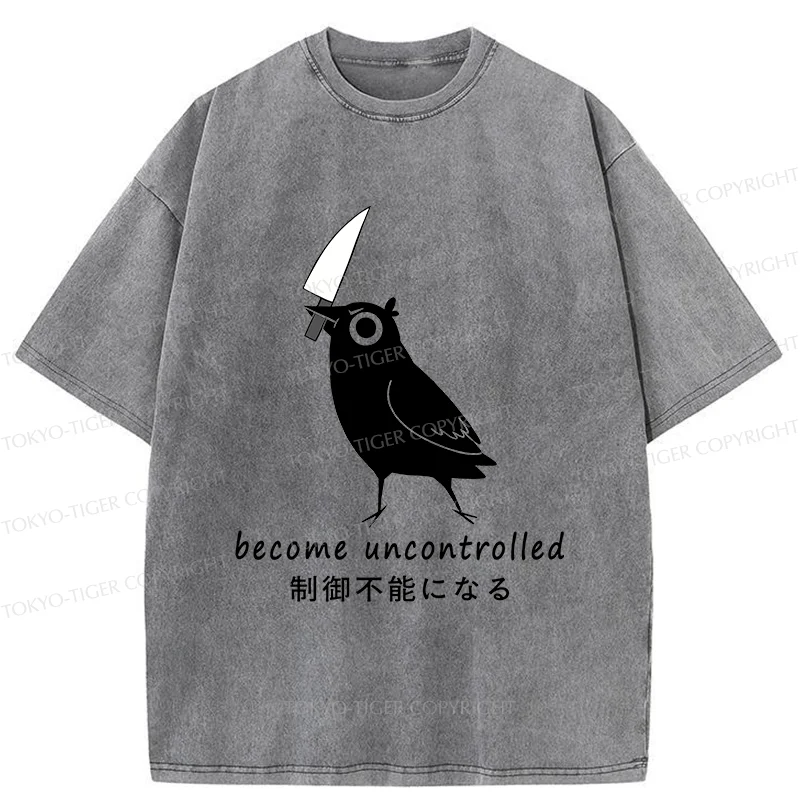 Tokyo-Tiger Uncontrolled Crows Washed T-Shirt