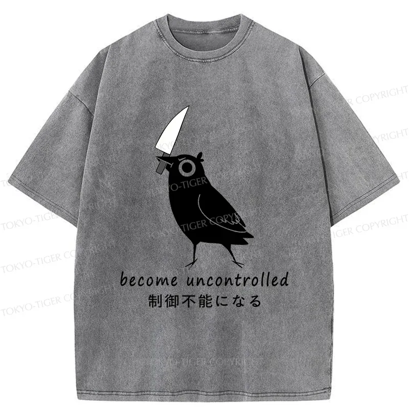 Tokyo-Tiger Uncontrolled Crows Washed T-Shirt