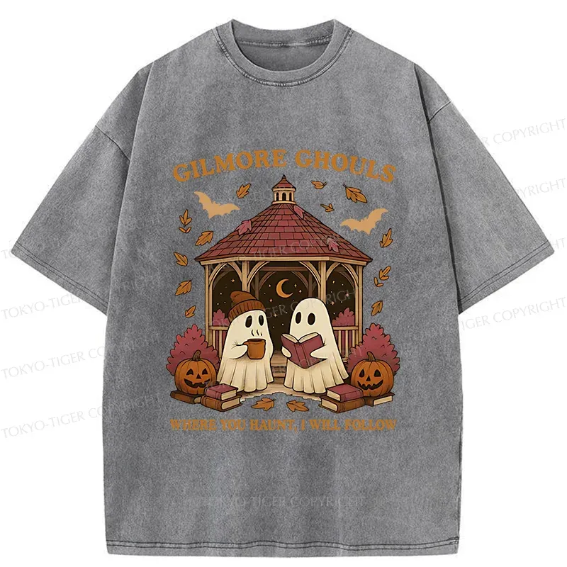 Tokyo-Tiger Halloween Reading Washed T-Shirt