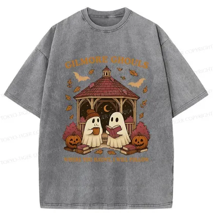 Tokyo-Tiger Halloween Reading Washed T-Shirt