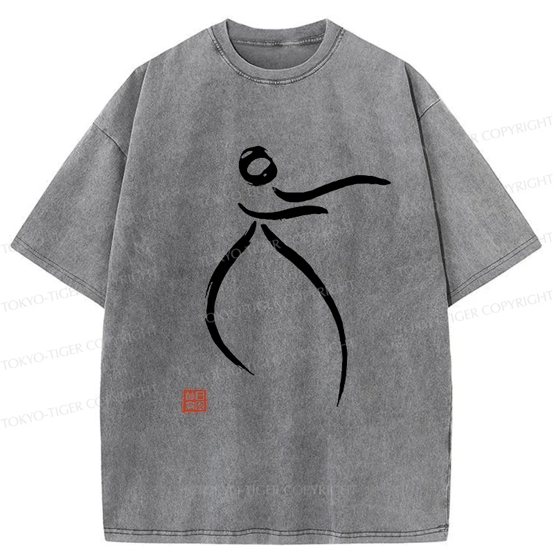 Tokyo-Tiger Zen Tai Chi Washed T-Shirt