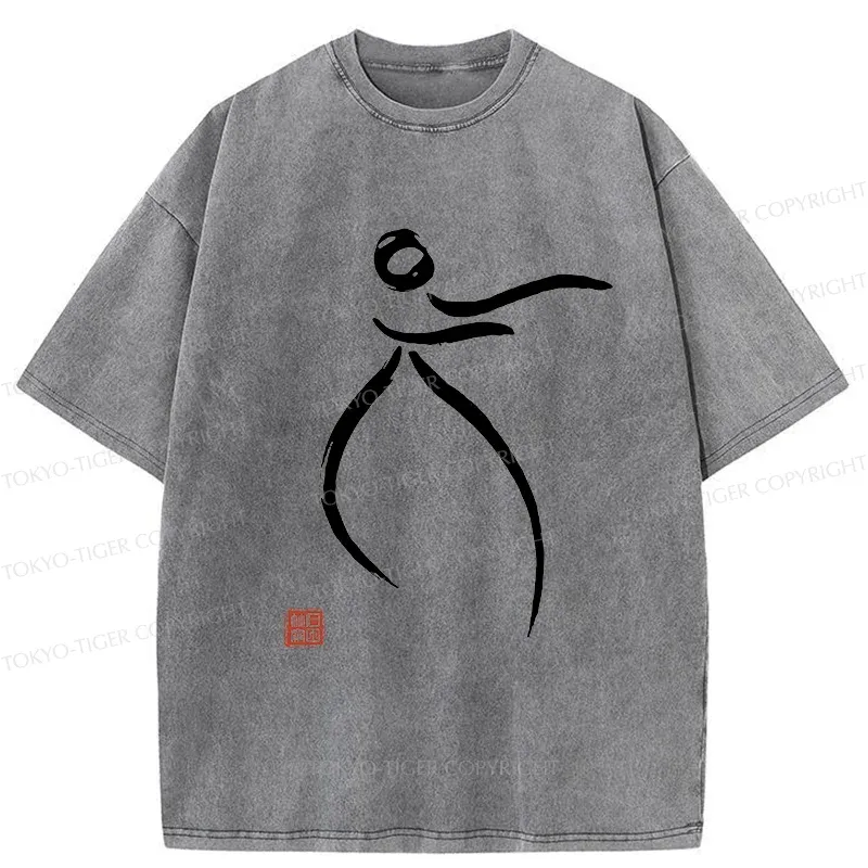 Tokyo-Tiger Zen Tai Chi Washed T-Shirt Sale