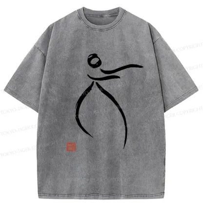 Tokyo-Tiger Zen Tai Chi Washed T-Shirt