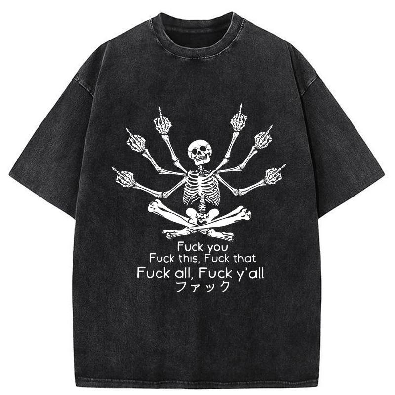 Tokyo-Tiger Fuck All The Things Washed T-Shirt