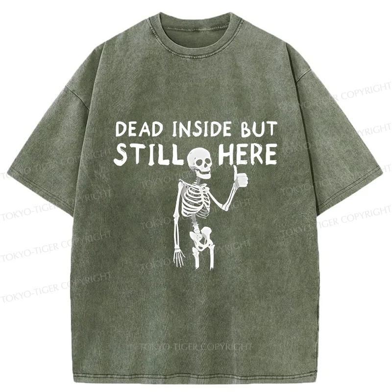 Tokyo-Tiger Dead Inside Washed T-Shirt