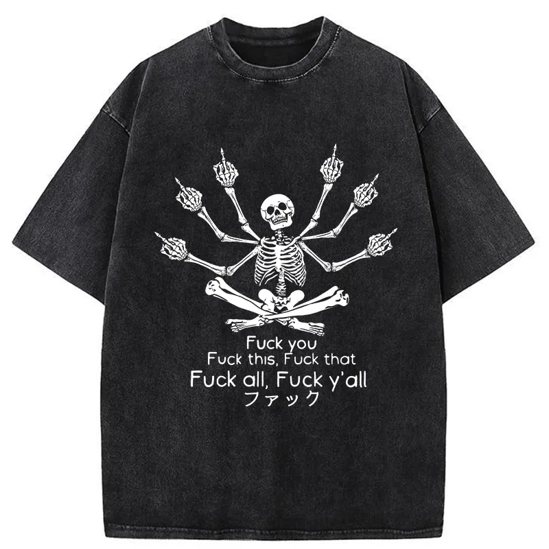 Tokyo-Tiger Fuck All The Things Washed T-Shirt