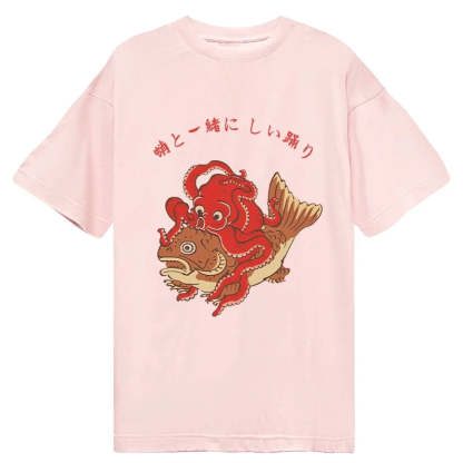 Tokyo-Tiger Octopus And Koi Dance Together Classic T-Shirt