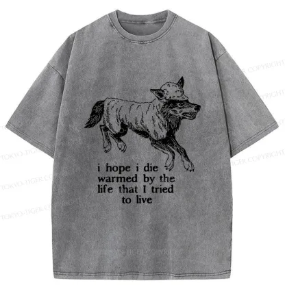 Tokyo-Tiger A Wolf In Sheep's Clothing Funny Washed T-Shirt