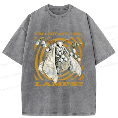 Tokyo-Tiger Funny Moth Meme Washed T-Shirt
