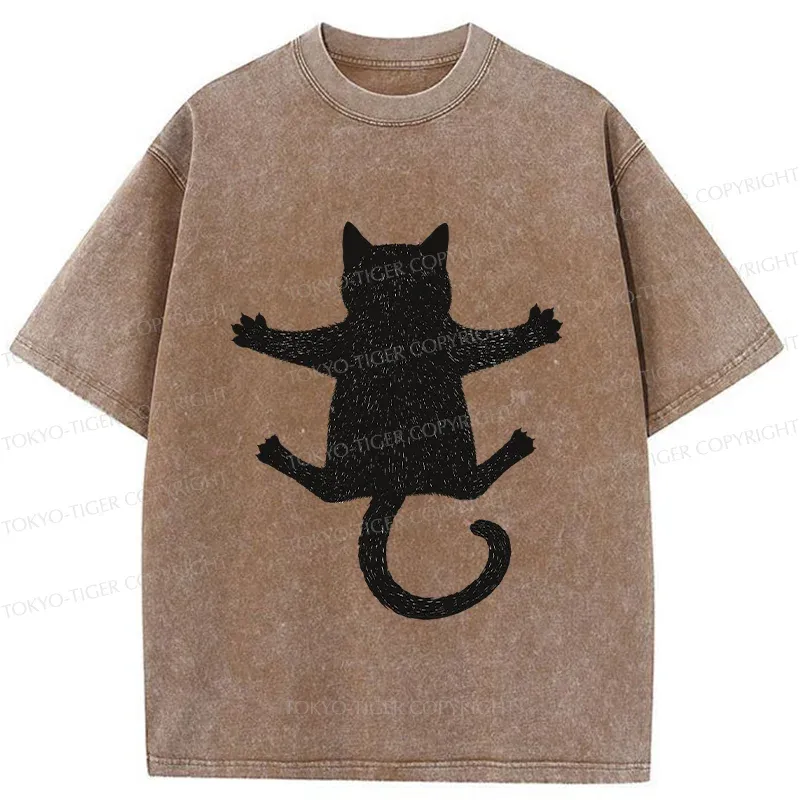 Tokyo-Tiger Hold Your Cat Washed T-Shirt