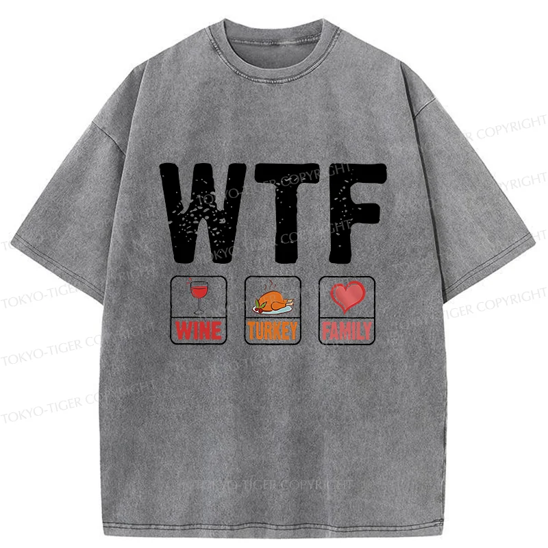 Tokyo-Tiger Thanksgiving Funny Washed T-Shirt