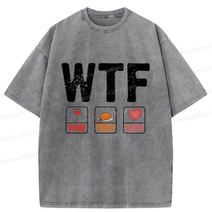 Tokyo-Tiger Thanksgiving Funny Washed T-Shirt