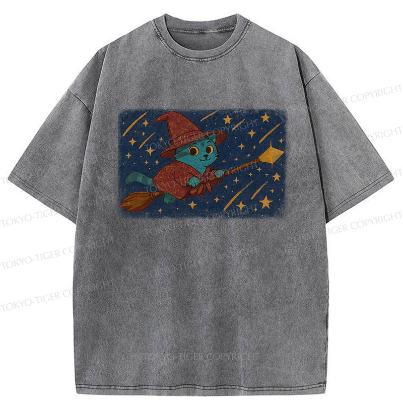 Tokyo-Tiger The Magical Cat Washed T-Shirt