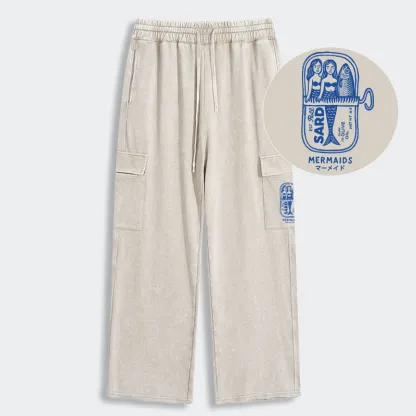 Tokyo-Tiger Mermaid Can Washed Utility Sweatpants