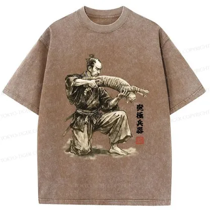 Tokyo-Tiger Ultimate Weapon Funny Washed T-Shirt