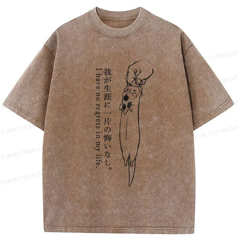 Tokyo-Tiger Captured Ferret Washed T-Shirt