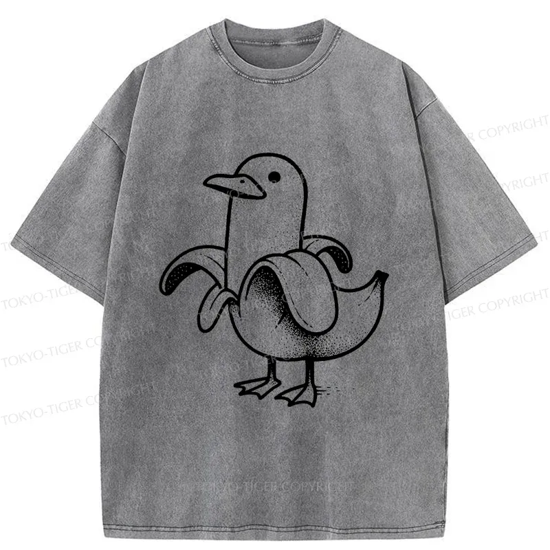 Tokyo-Tiger Banana Duck Washed T-Shirt