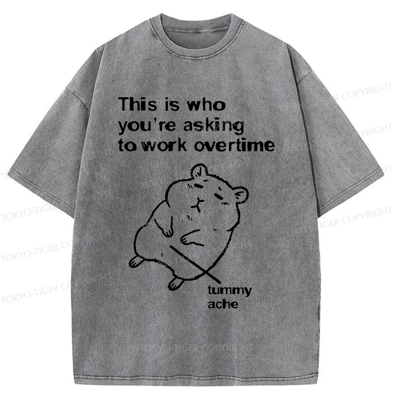 Tokyo-Tiger Overworked Hamster Washed T-Shirt