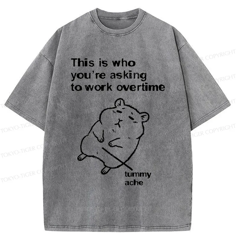 Tokyo-Tiger Overworked Hamster Washed T-Shirt