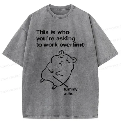 Tokyo-Tiger Overworked Hamster Washed T-Shirt
