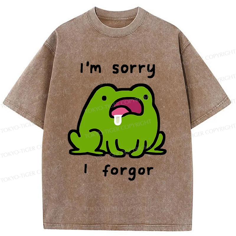 Tokyo-Tiger Frog With Bad Memory Washed T-Shirt