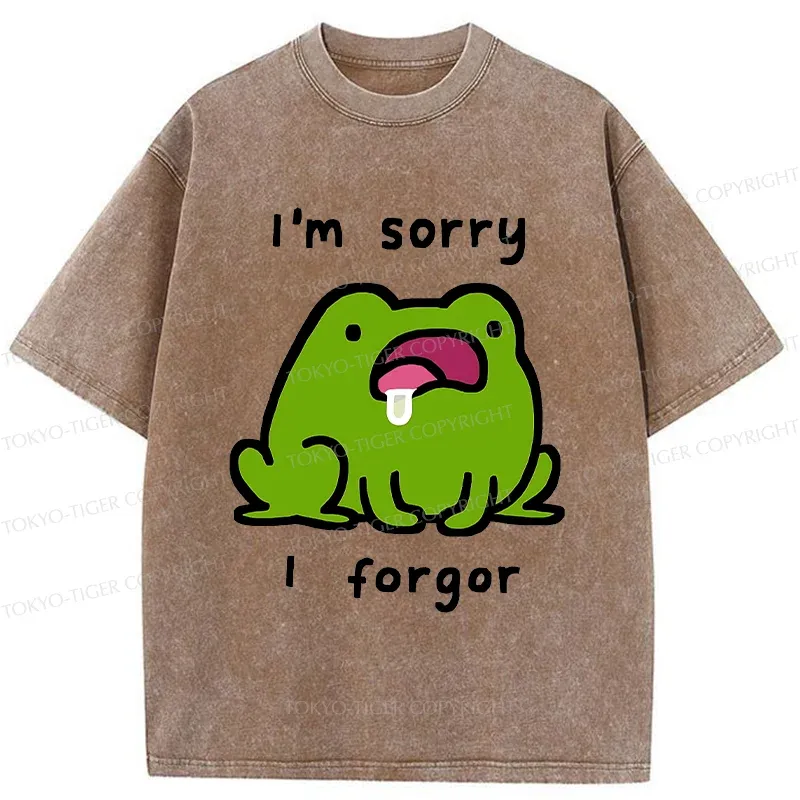 Tokyo-Tiger Frog With Bad Memory Washed T-Shirt