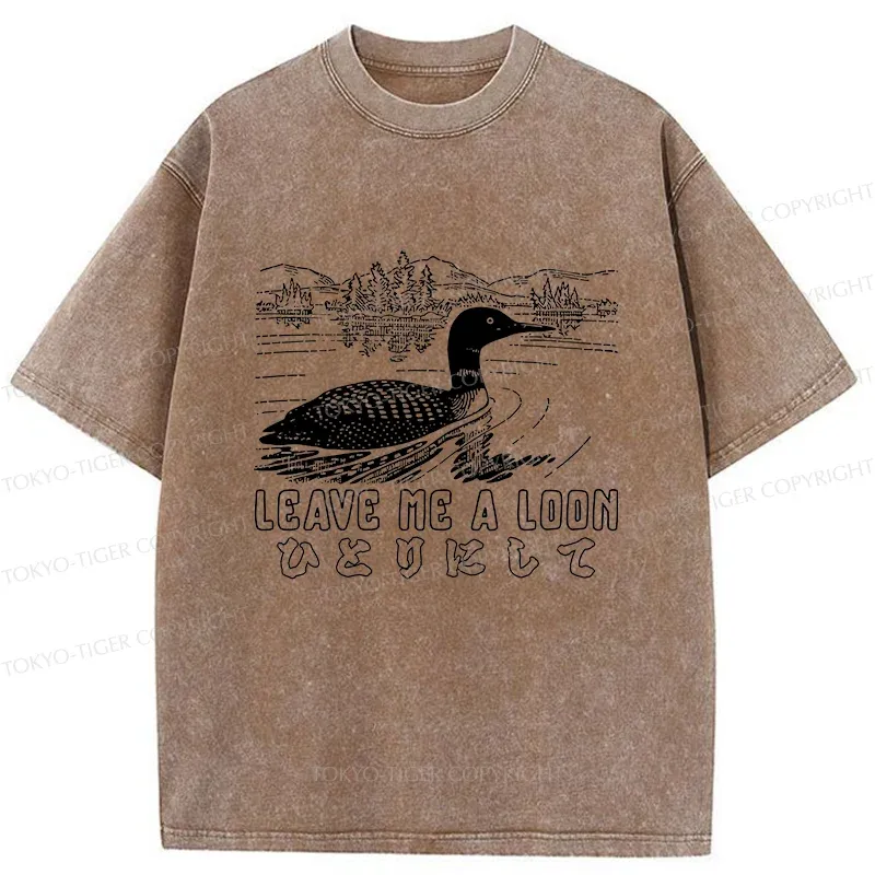 Tokyo-Tiger Leave Me Alone Funny Washed T-Shirt Sale