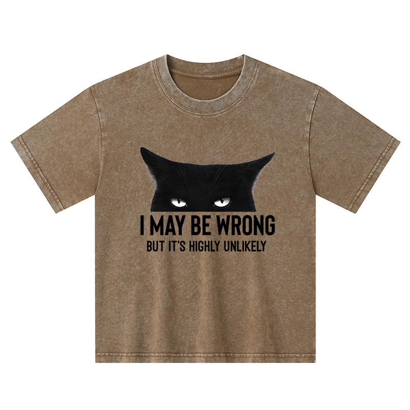 Tokyo-Tiger Cat Can Do No Wrong Kids Washed T-Shirt