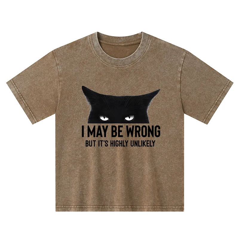 Tokyo-Tiger Cat Can Do No Wrong Kids Washed T-Shirt