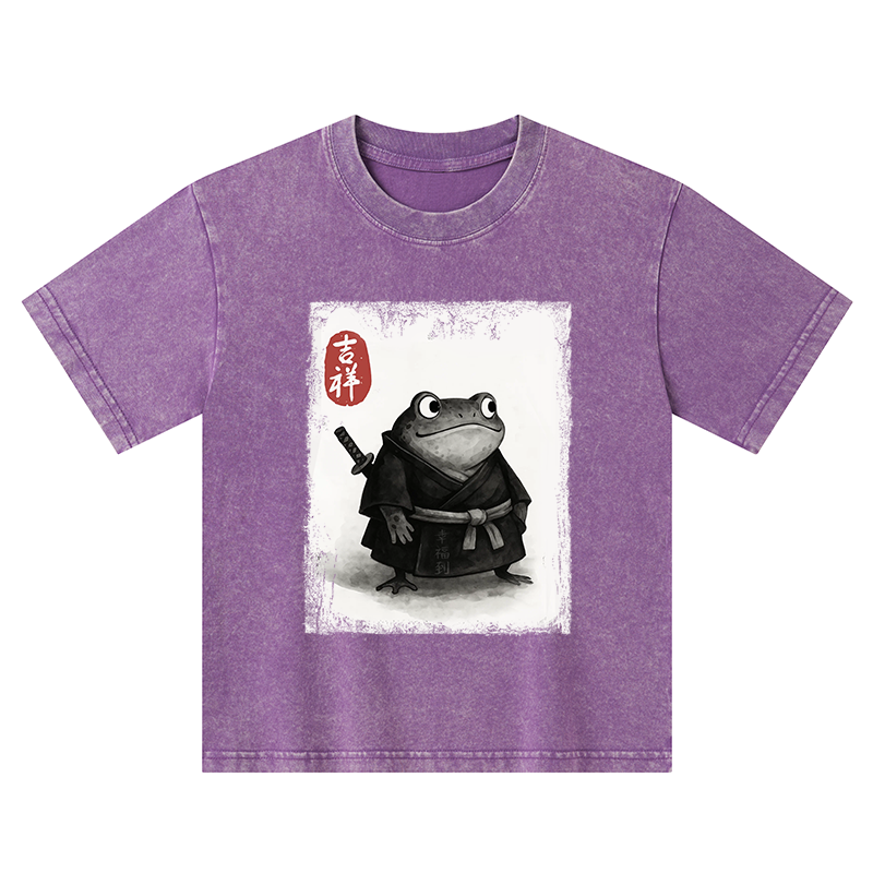Tokyo-Tiger Blade of the Frog: A Samurai's Tale Kids Washed T-Shirt