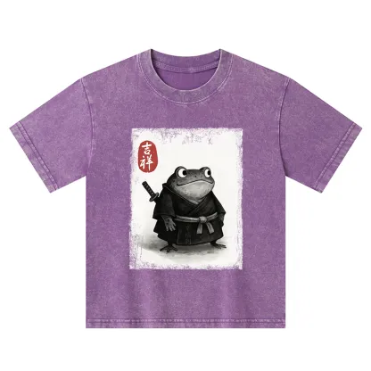 Tokyo-Tiger Blade of the Frog: A Samurai's Tale Kids Washed T-Shirt