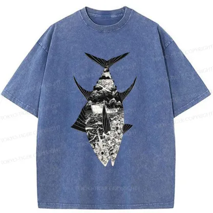 Tokyo-Tiger Tuna Art Washed T-Shirt