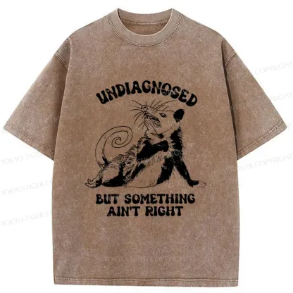 Tokyo-Tiger Undiagnosed Mental Health Opossum Washed T-Shirt