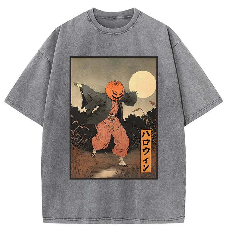 Tokyo-Tiger Japanese Pumpkin Monster Washed T-Shirt