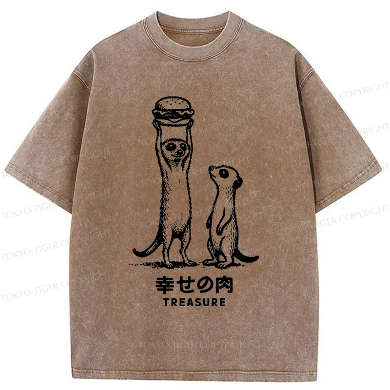 Tokyo-Tiger Meerkats' Favorite Burger Washed T-Shirt