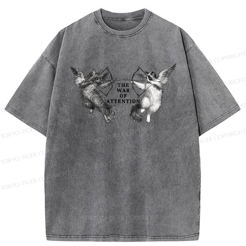 Tokyo-Tiger The War Of Attention Washed T-Shirt