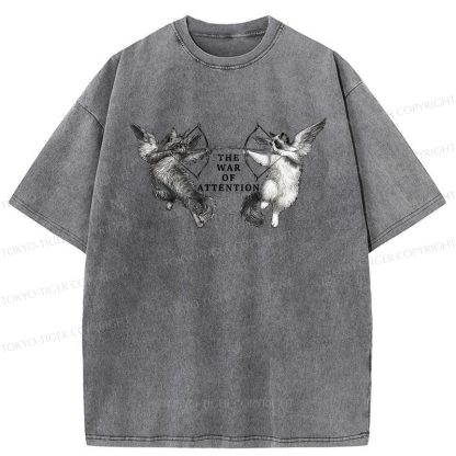 Tokyo-Tiger The War Of Attention Washed T-Shirt
