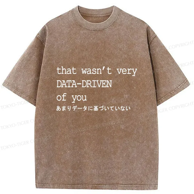 Tokyo-Tiger Funny Data-driven Washed T-Shirt Sale