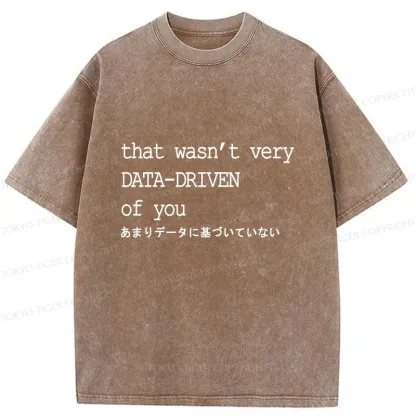 Tokyo-Tiger Funny Data-driven Washed T-Shirt