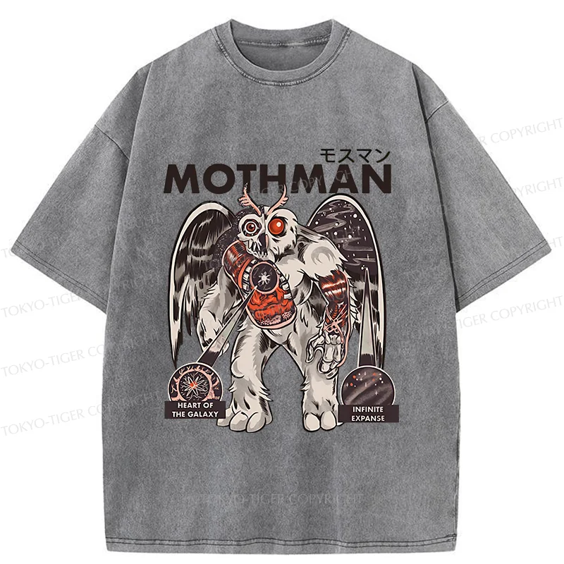 Tokyo-Tiger Mothman Anatomy Diagram Washed T-Shirt