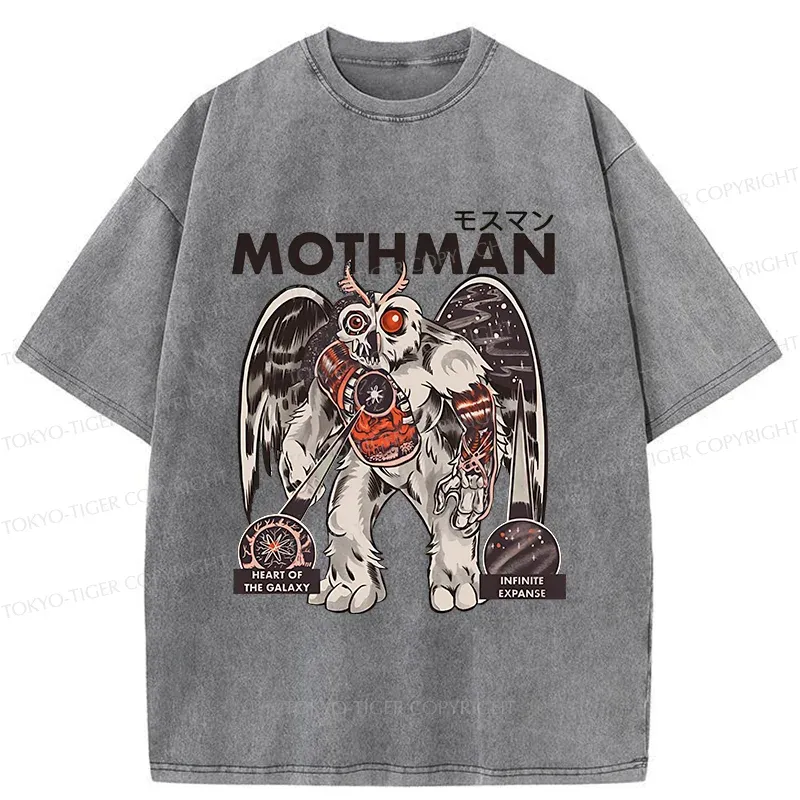 Tokyo-Tiger Mothman Anatomy Diagram Washed T-Shirt
